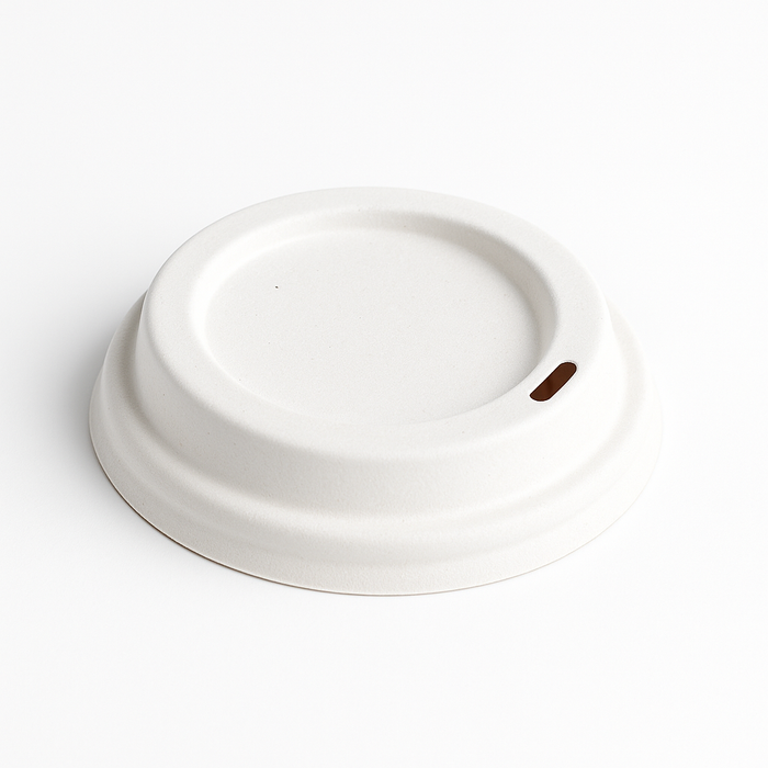 White paper pulp lids 80 mm