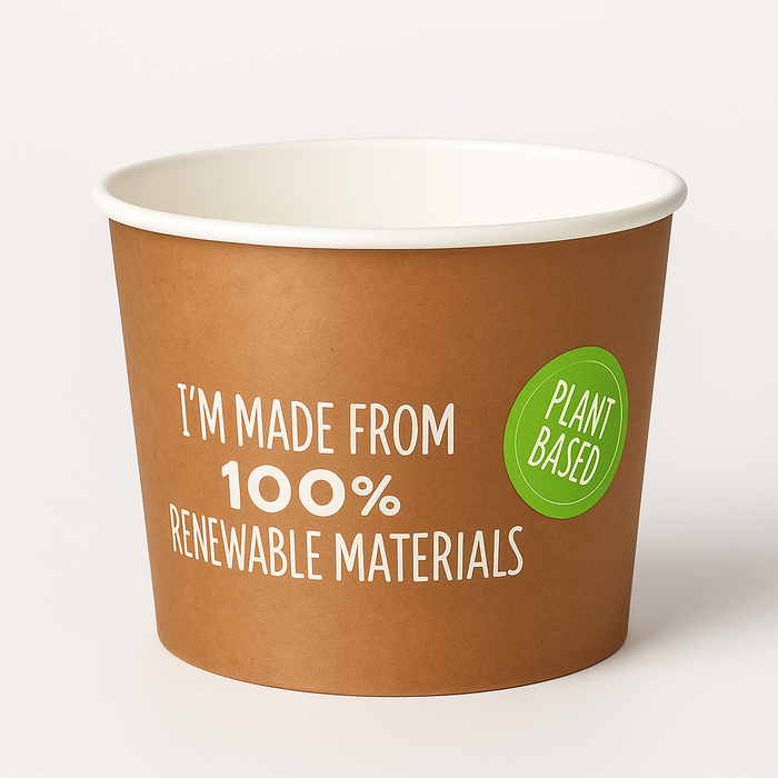 Plant-based paper soup containers 400 ml (97 mm)