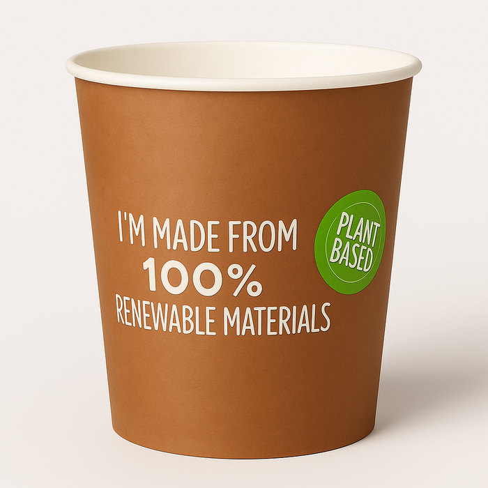 Plant-based paper soup containers 600 ml (114 mm)
