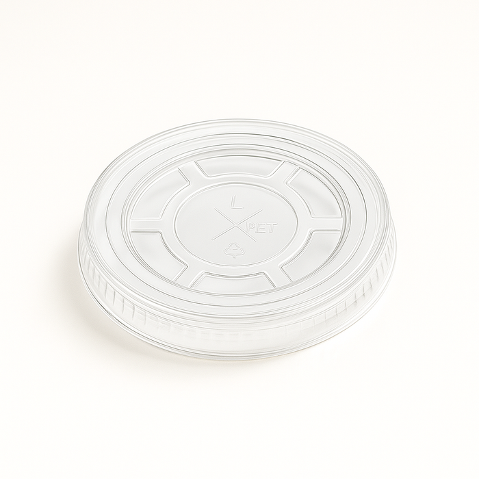 Coperchio per bicchieri in plastica con fessura per cannuccia, diametro 95 mm.