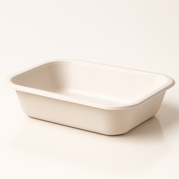 Contenitore per alimenti in plastica richiudibile, bianco, non diviso, 227x178x40 mm