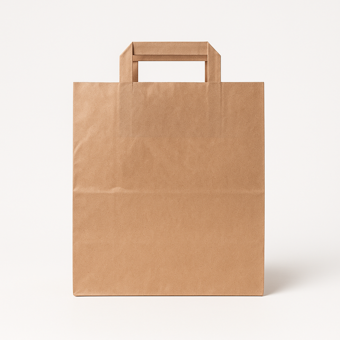 Paper bags with handle, brown, 26x17x33 cm