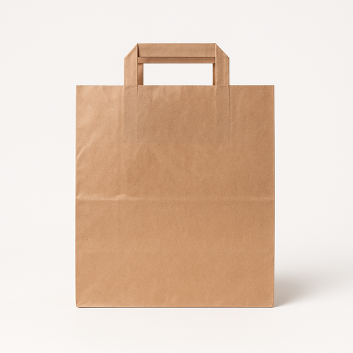 Buste in carta kraft marrone con manici, 26x17x33 cm