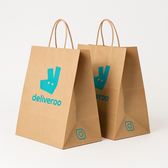 Borsa di carta brandizzata Deliveroo