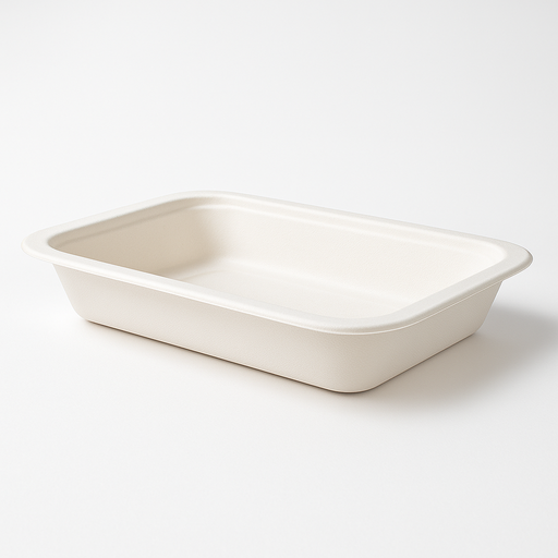 Vaschetta ecologica da 1200 ml in canna da zucchero per take-away