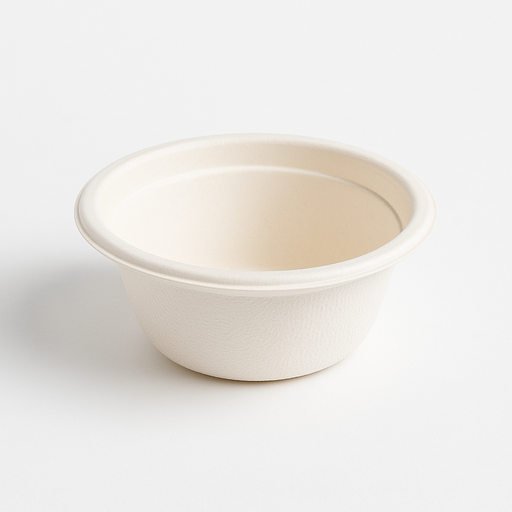 Contenitore in polpa di canna da 60 ml per salse, ecologico