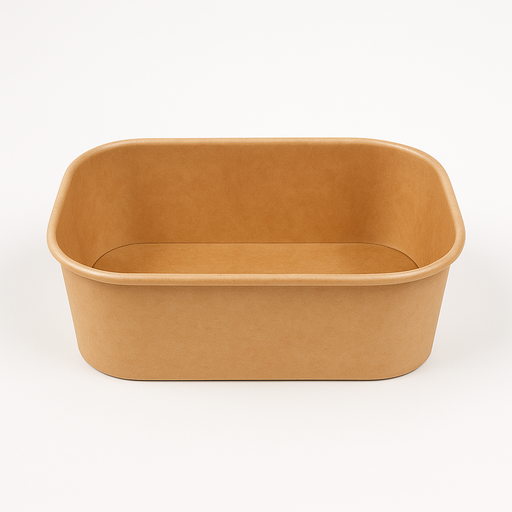 Contenitore kraft rettangolare 750 ml per cibi pronti