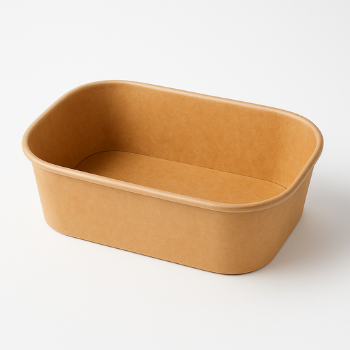 Box in kraft da 500 ml per cibo da asporto, formato 12x17x4 cm