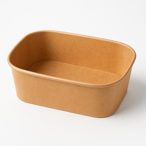 Box da asporto rettangolare 1000 ml in carta kraft