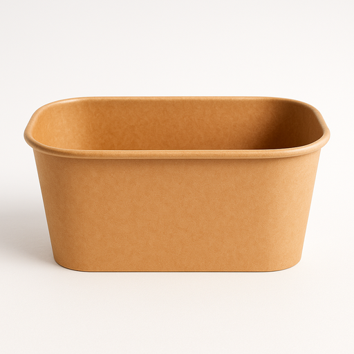 Contenitore kraft rettangolare da 1000 ml, formato 12x17x7,5 cm