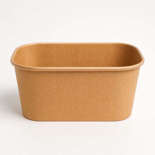 Contenitore da 800 ml in carta kraft, ideale per piatti pronti