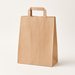 Sacchetti marroni con manici piatti 180x85x230 mm per piccoli ordini