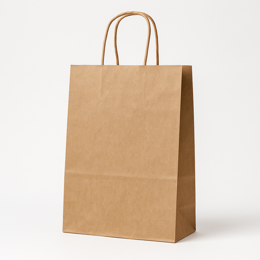 Buste kraft con manici resistenti 250x150x320 mm per take-away