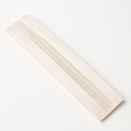 Busta bianca per baguette da 58 cm, ideale per panetterie