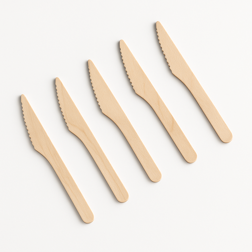 Coltello monouso in legno da 165 mm, biodegradabile e resistente