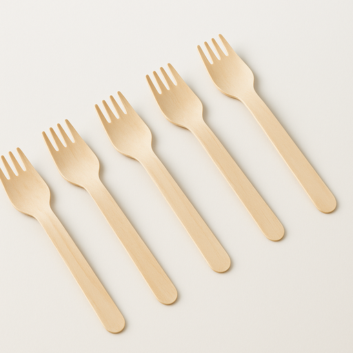 Forchetta biodegradabile in legno da 160 mm per uso alimentare