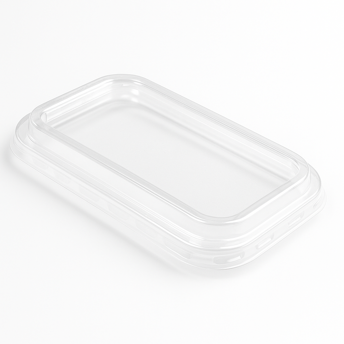 Coperchio in plastica per contenitore alimentare, 178x113 mm