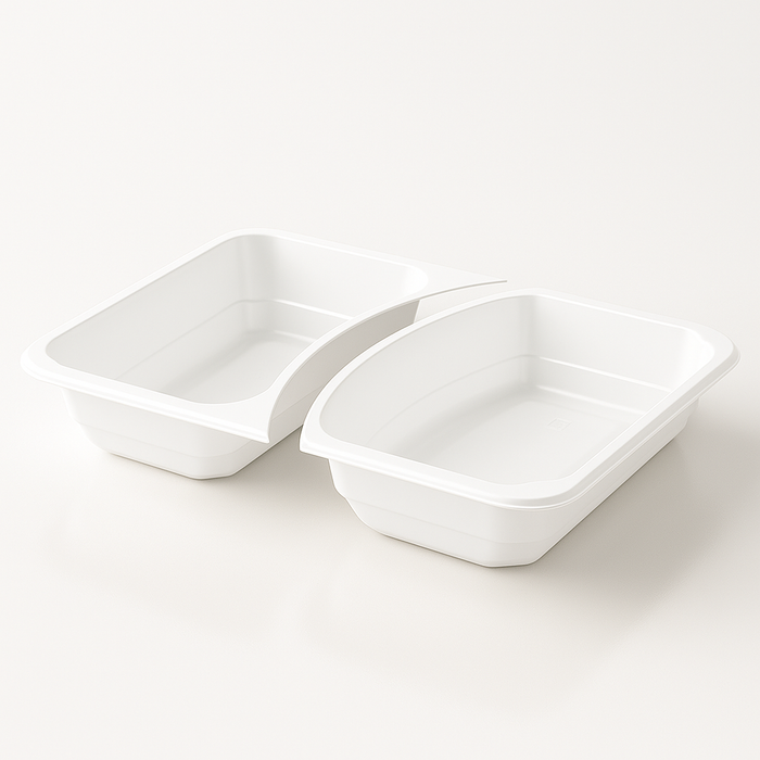 Lunch box 2 scomparti 227×178×50 mm PP