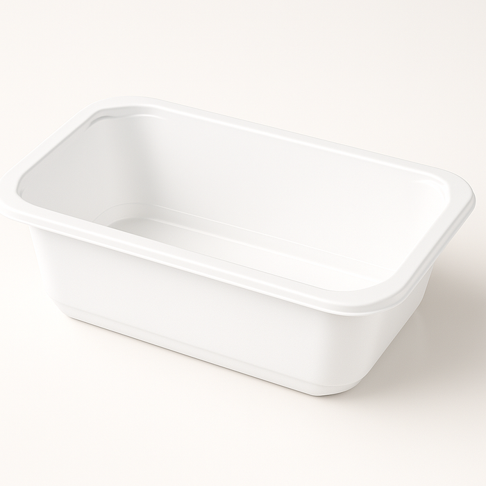 Lunch box bianca 178×113×40 mm PP