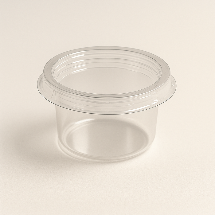 Contenitore per salse in rPET senza coperchio, trasparente 45/60 ml
