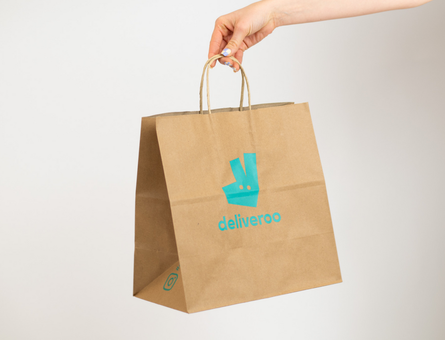 Borsa di carta brandizzata Deliveroo
