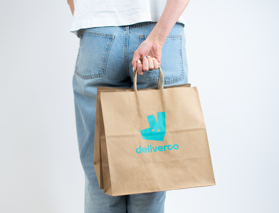 Borsa di carta brandizzata Deliveroo