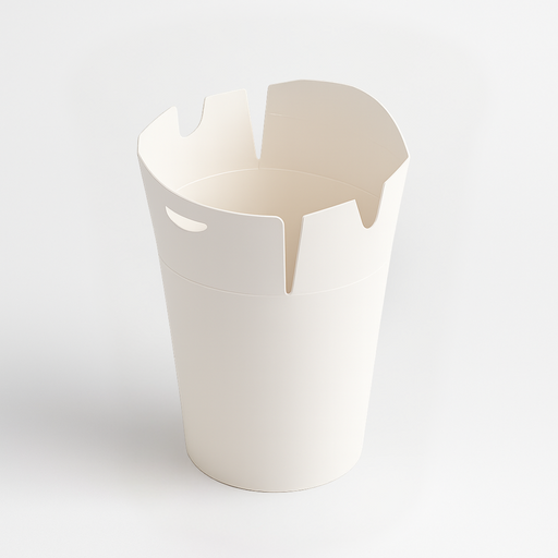 Contenitore bianco da 500 ml per noodle, resistente al calore